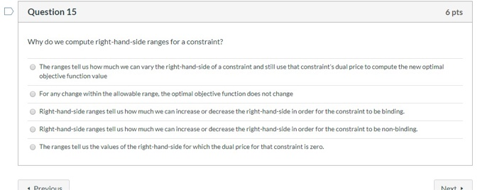 Question 15 6 pts Why do we compute
