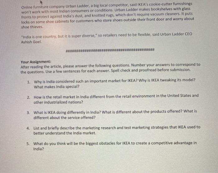 Online furniture company Urban Ladder, a big