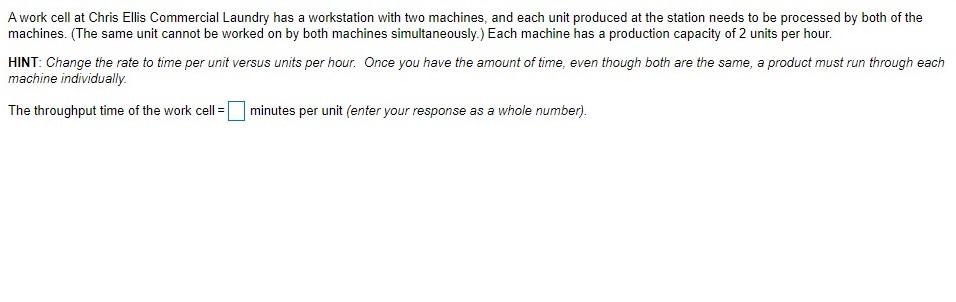 A work cell at Chris Ellis Commercial Laundry has