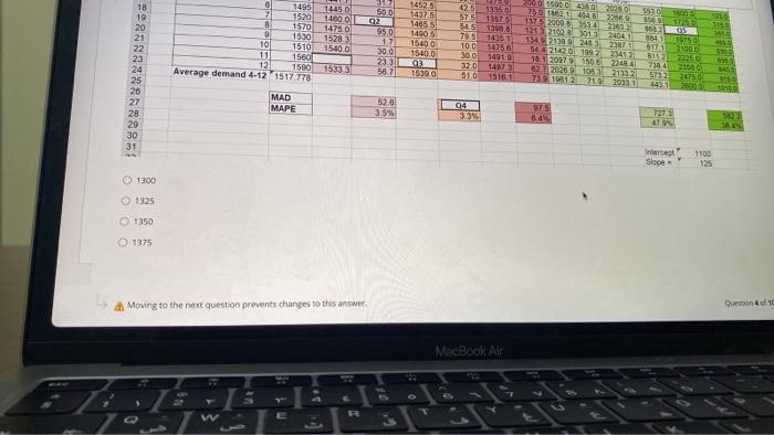 Question Completion status Question 4 Column in