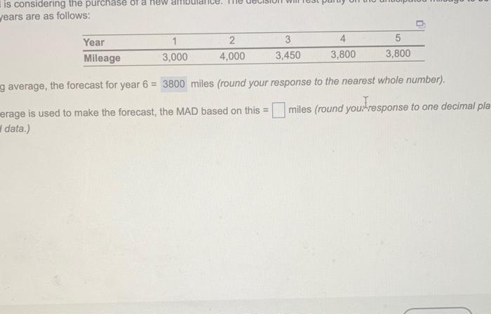 if a two-year moving average is used to make the