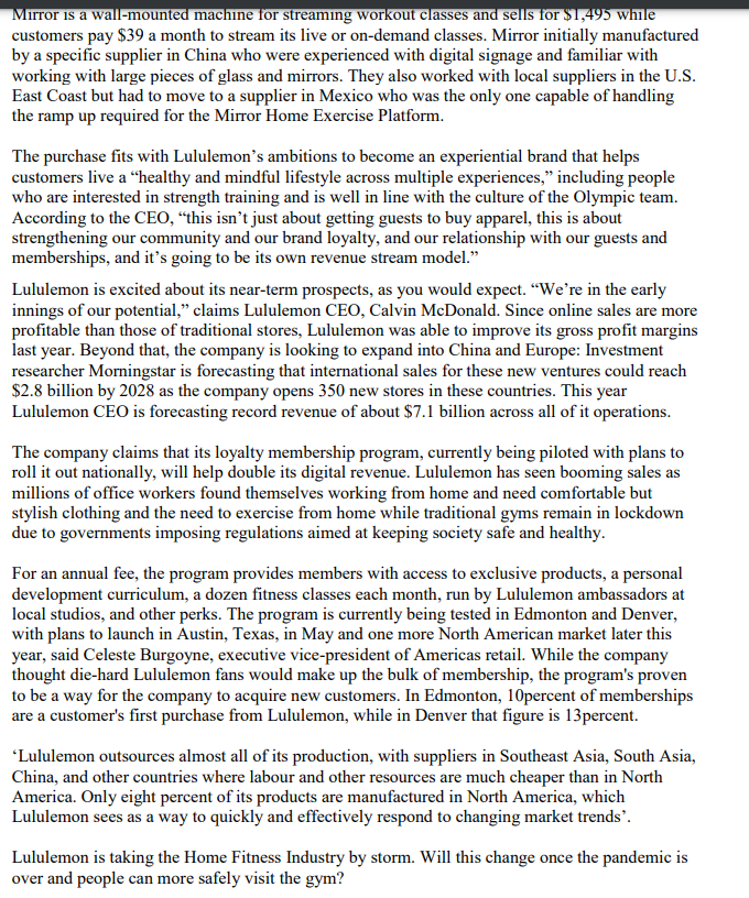 Lululemon Athletica Inc., one of Canada's most