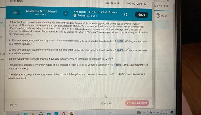 5 Can i have help with this question OPS 1100