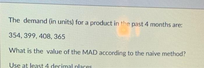 15 pts The monthly demand (in units) for a