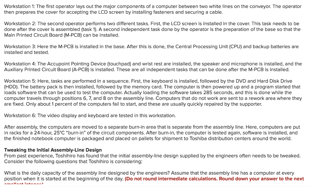 Toshiba's Notebook Computer Assembly Line