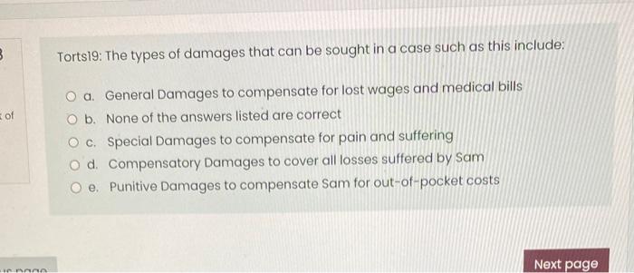 Tort Law Hypothetical Sam went to his doctor
