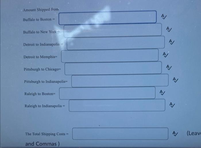 International Paper Company has four warehouses