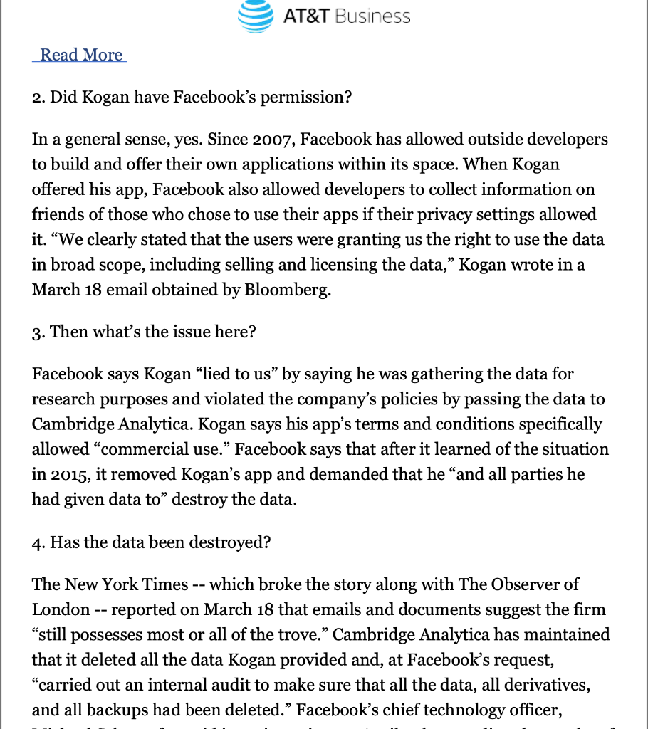 Read the attached article that appeared in the