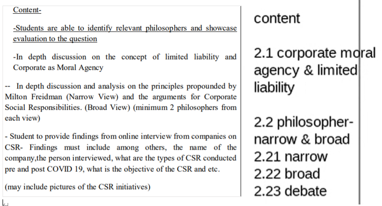 Content- content -Students are able to identify