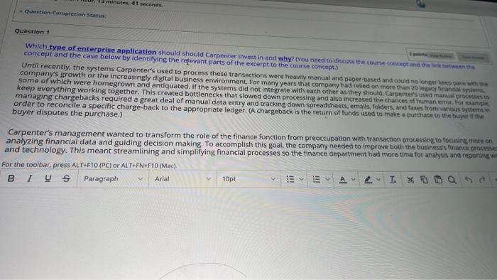 minutes seconds Question completion Status
