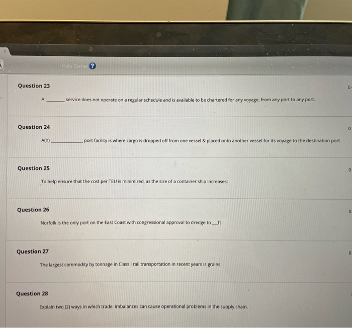 Help Cente? Question 23 service does not operate