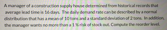 Compute the LCL for the appropriate SPC chart(s)