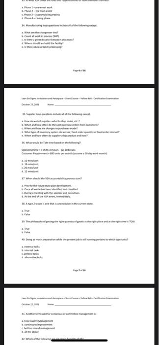 25. In what DMAIC stage is full scale