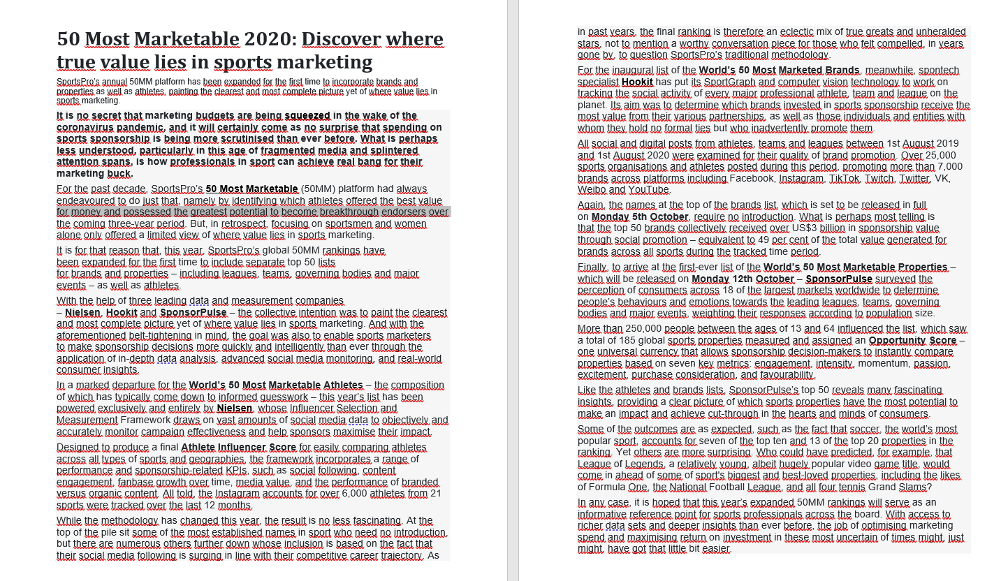 Please read the article and write a page long