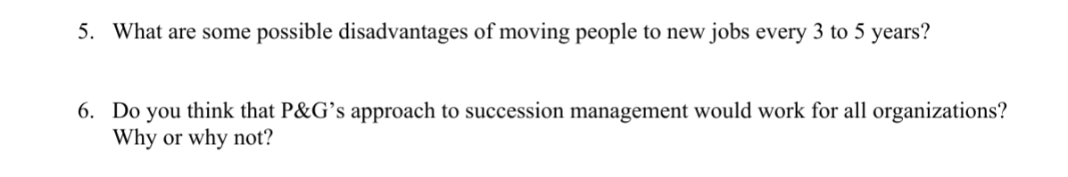 Please answer the two questions Succession
