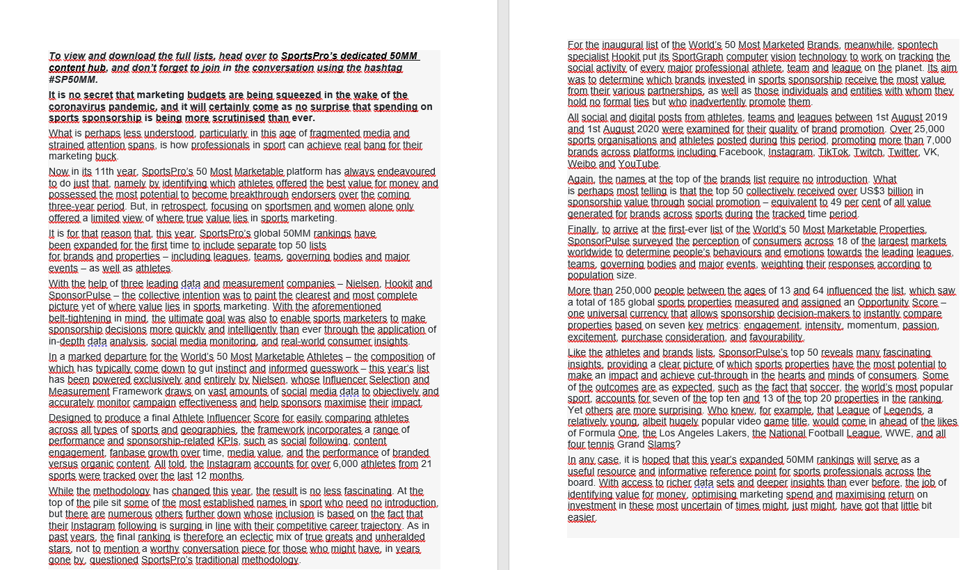 Please read the article and write a page long