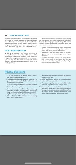 Review Questions he of contrat nopusionewelu?