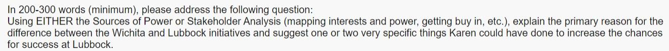 In 200-300 words (minimum), please address the