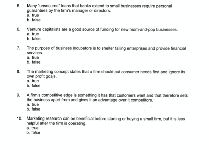 Many "unsecured loans that banks extend to small