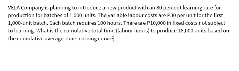 VELA Company is planning to introduce a new