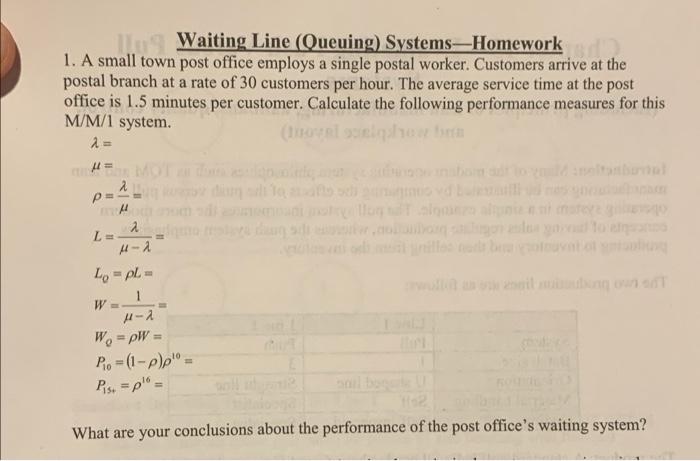 will upvote for full answer Waiting Line