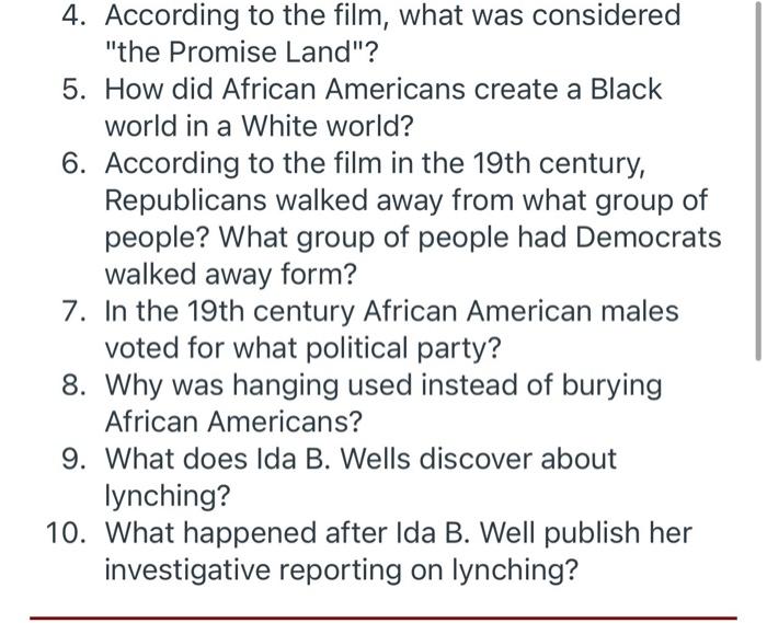 Instructions Watch the film America After the