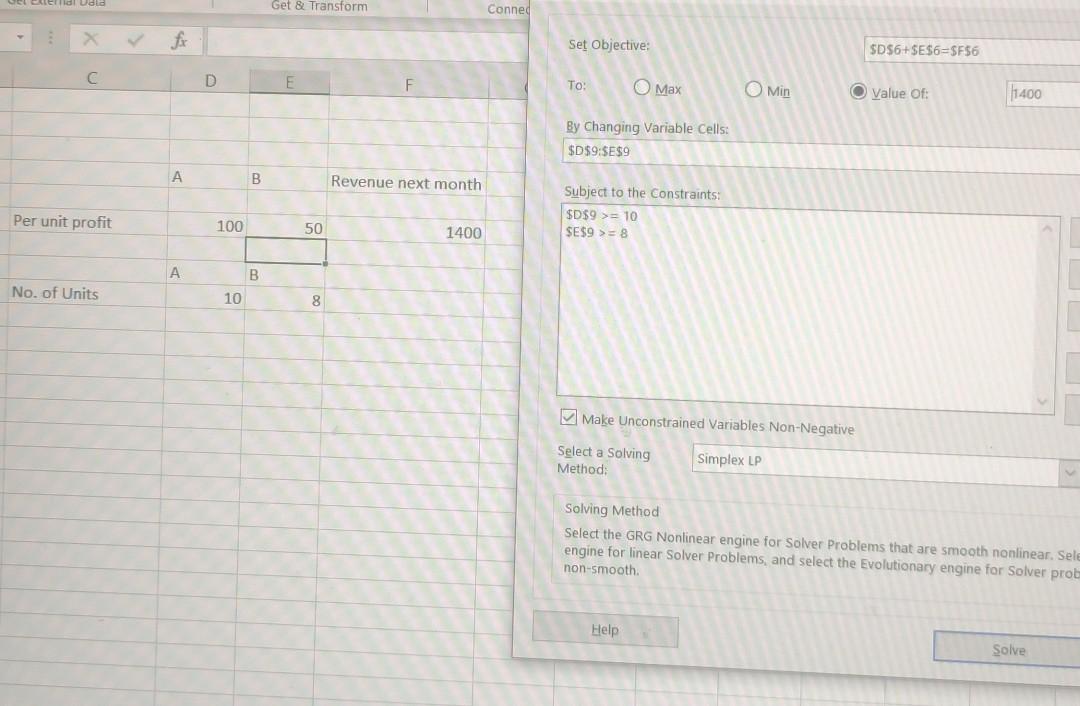 I have tried to solve this question in excel, and