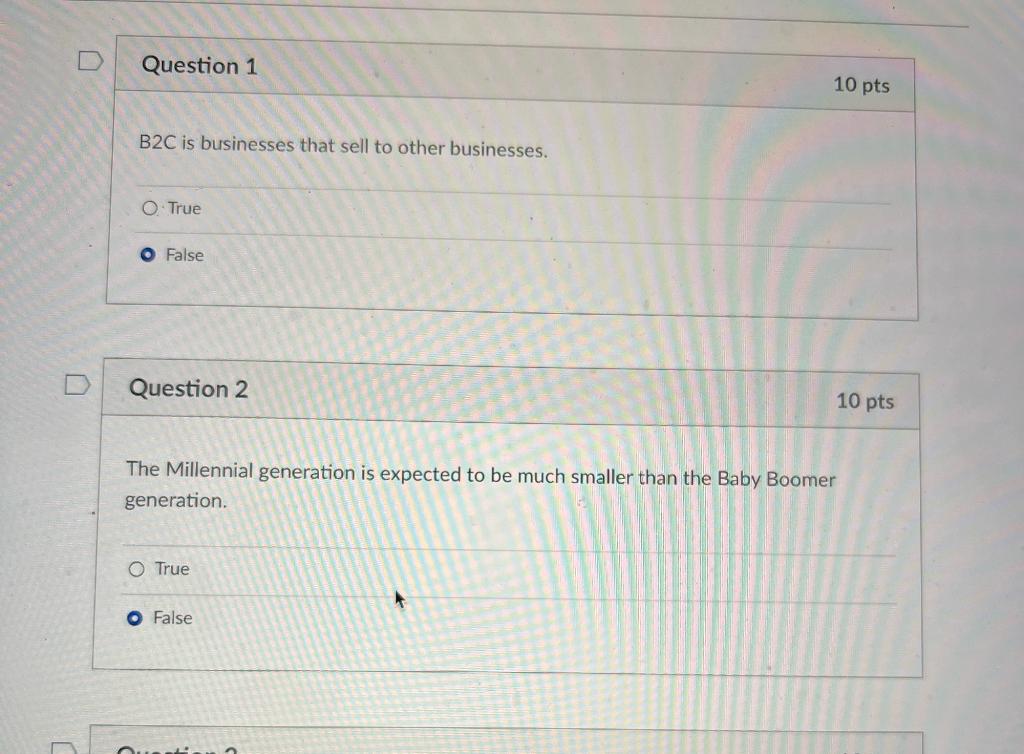 PLEASE ANSWER ALL PARTS! n Question 1 10 pts B2C