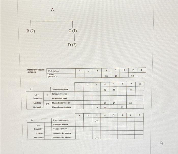 Q15 24/7 Given the following information and the