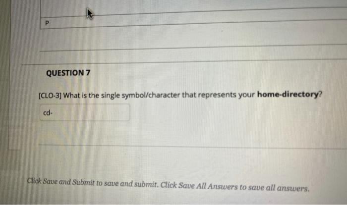 P QUESTION 7 [CLO-3] What is the single