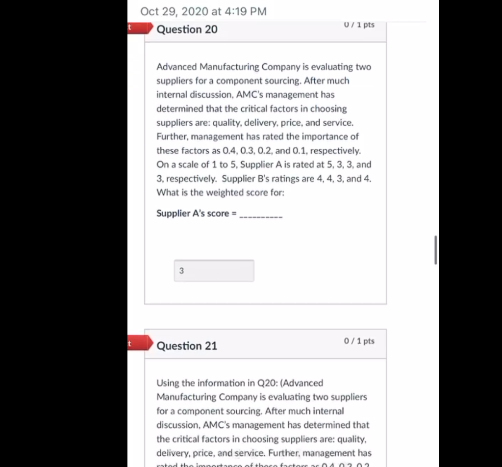 20+21 is a two part question I just need that