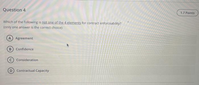 Which of the following is not one of the 4