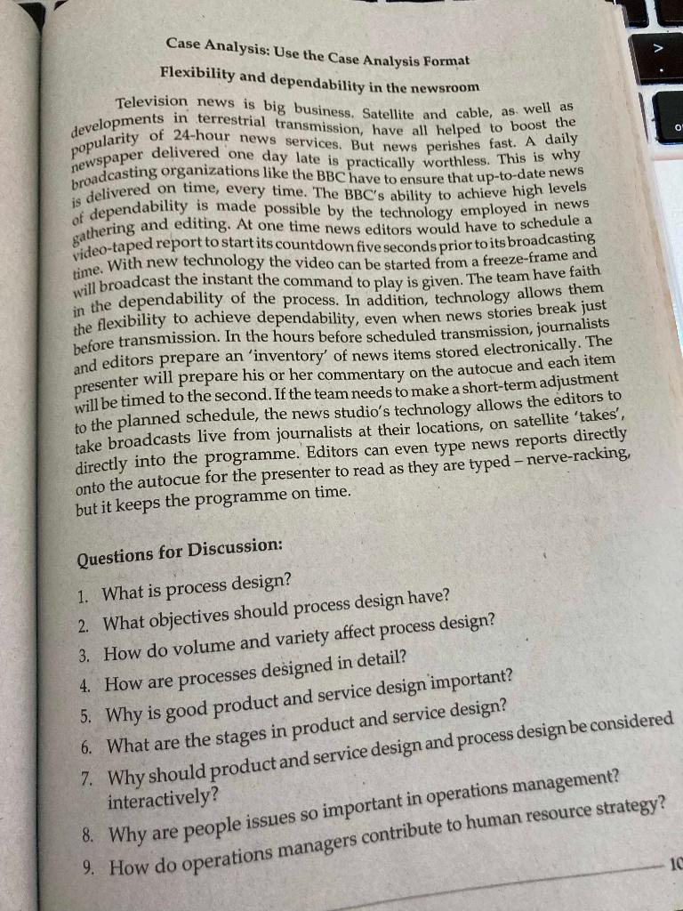 Case Analysis: Use the Case Analysis Format