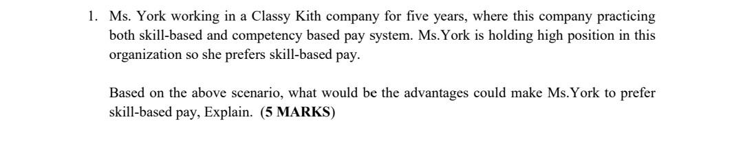 1. Ms. York working in a Classy Kith company for