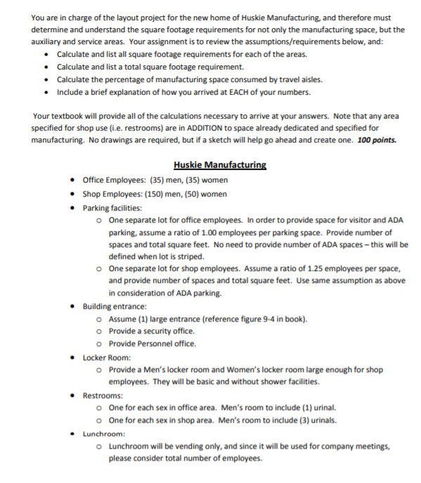 You are in charge of the layout project for the