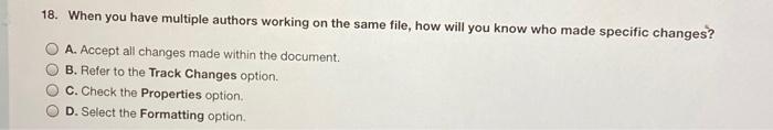 18. When you have multiple authors working on the