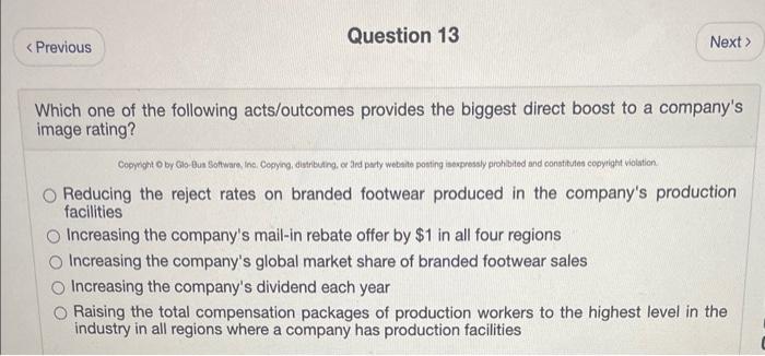 Which one of the following acts/outcomes provides
