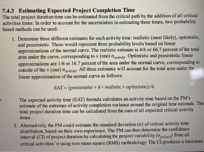 1. Draw PERT Chart with earliest and latest start