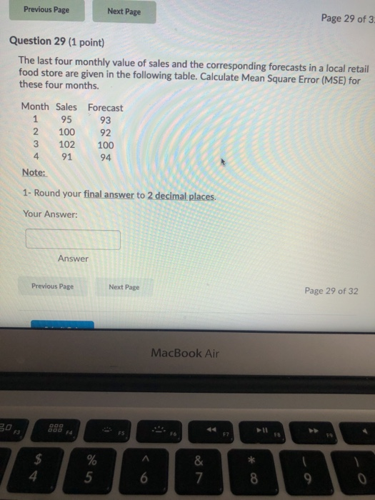 Previous Page Next Page Page 29 of 3 Question 29
