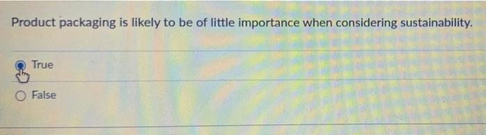 Product packaging is likely to be of little