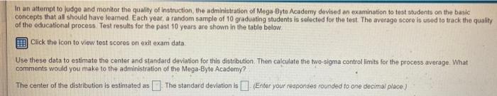 In an attempt to judge and monitor the quality of