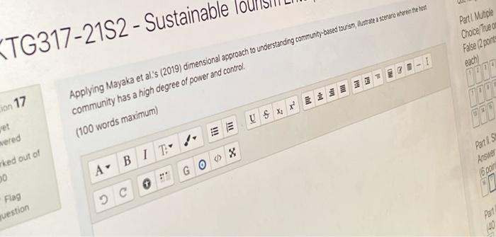 Parti Mutiple Choice True False (2 point