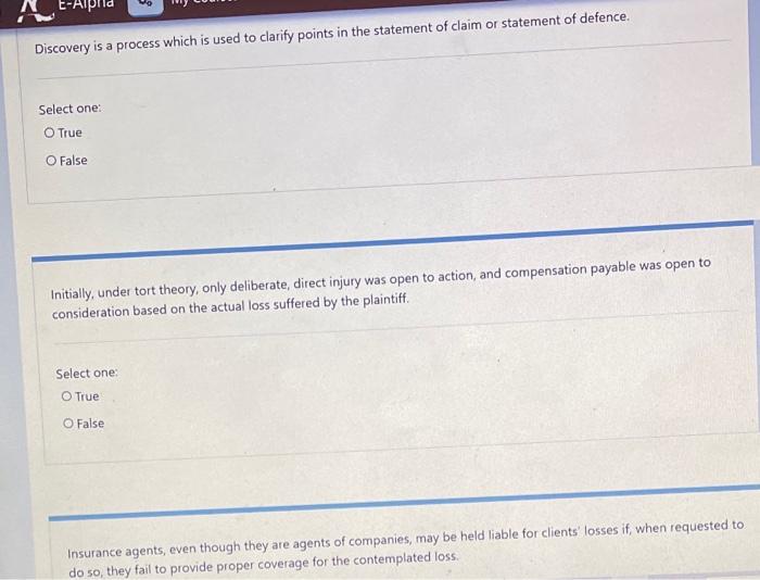 true false all Discovery is a process which is