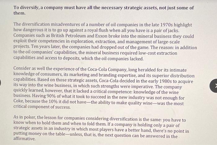 In the article "To Diversify or Not to Diversify"