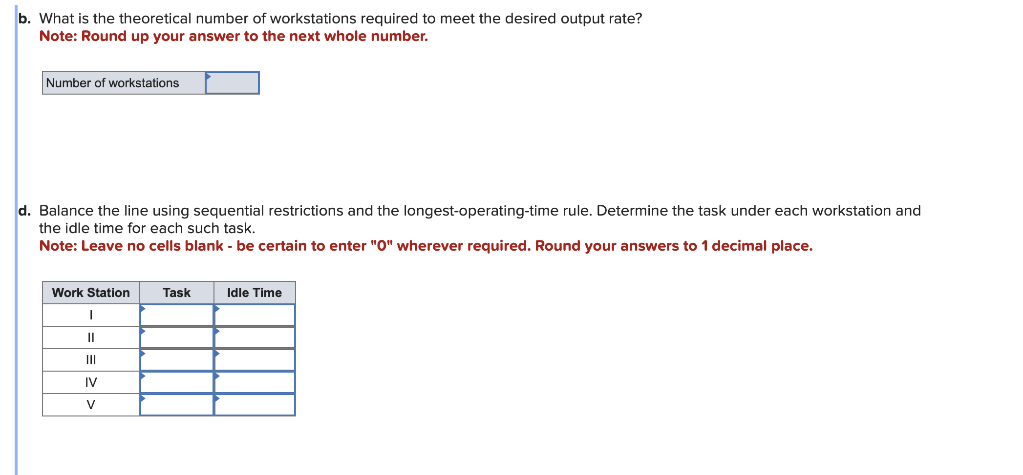 The following tasks are to be performed on an