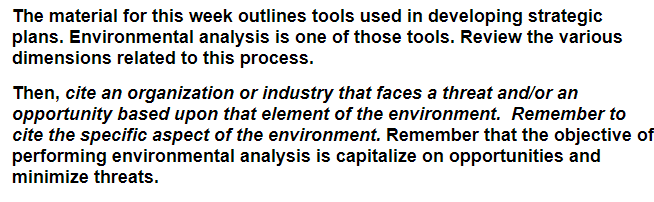 The material for this week outlines tools used in