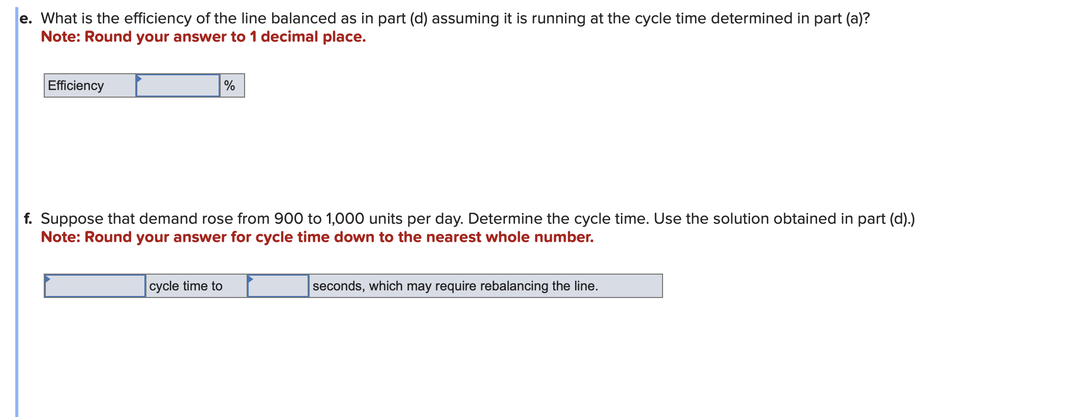 The following tasks are to be performed on an