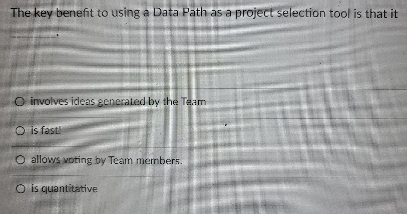 The key benefit to using a Data Path as a project