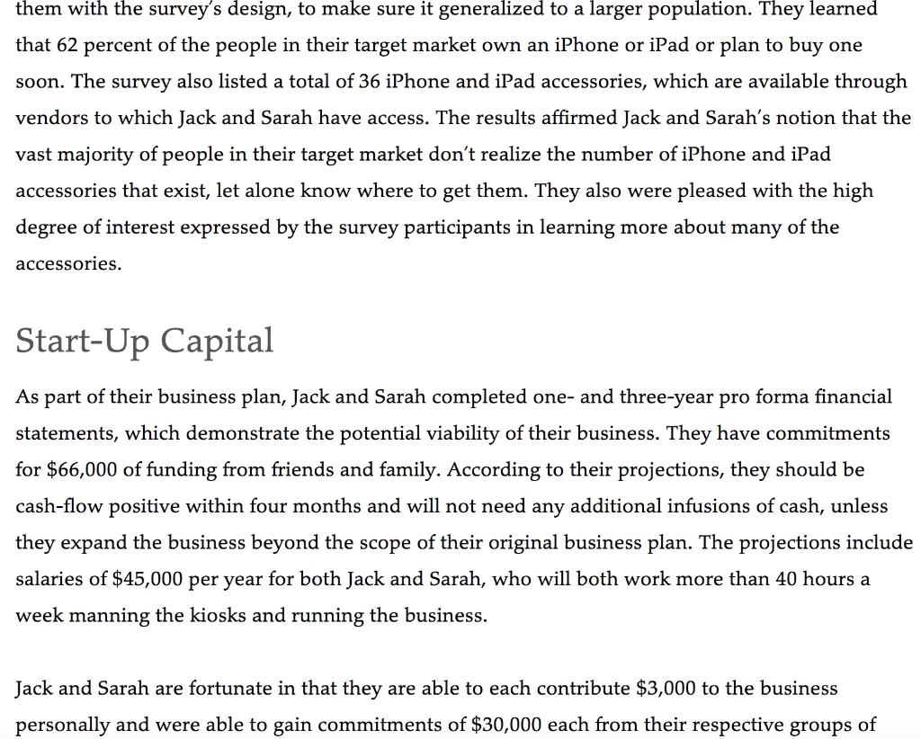 Pretend you are Sarah or Jack. Are there