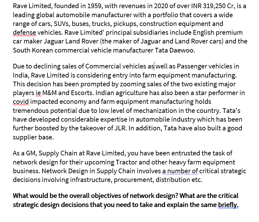 Rave Limited, founded in 1959, with revenues in